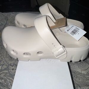 Birkenstock Off-White Clogs